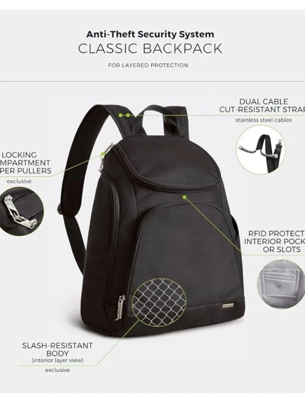 Travelon Anti Theft Classic Backpack